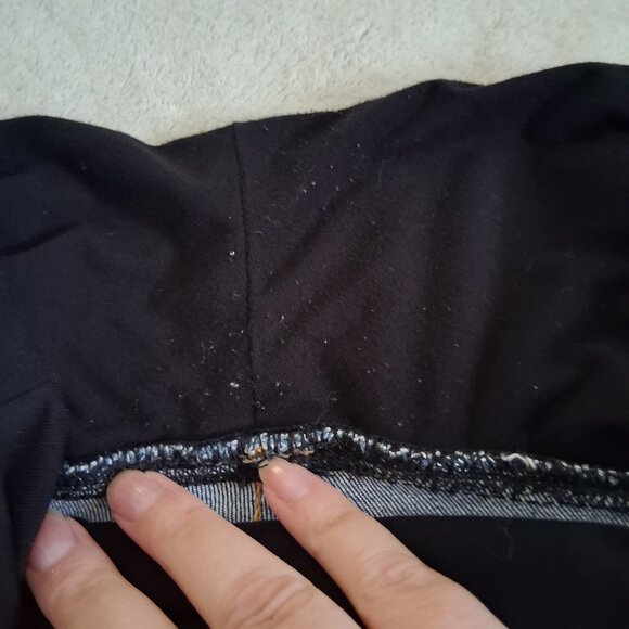 Hatch Women's Size 27 Indigo Medium Wash Over the Bump Slim Maternity Jean - Picture 13 of 13